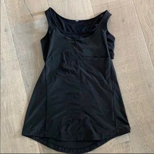 Lululemon tank with built-in sports bra, size 10